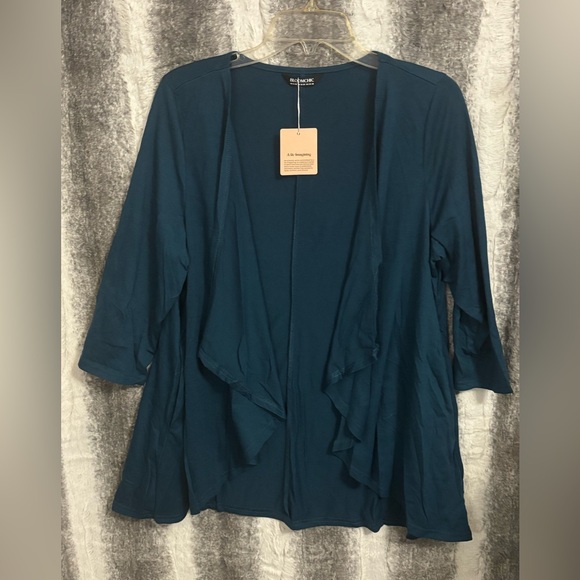 BloomChic 2-pc Teal Paisley Midi Dress Set size 1X (14-16) - Picture 14 of 15